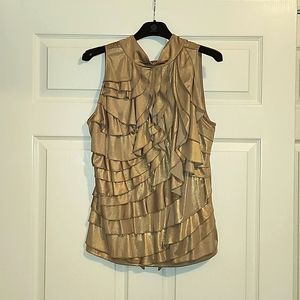 Tanner Gold Sleeveless Blouse